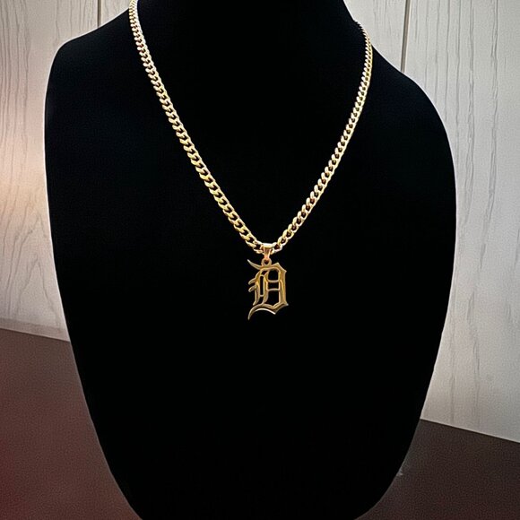 Detroit Tigers Necklace - 5mm Cuban - 22" Cuban Chain - MLB - Baseball - Picture 2 of 2